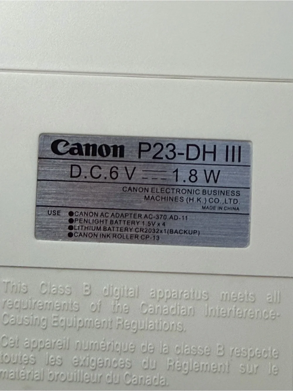 Canon P23-DH III Printing Calculator 12 Digit Desktop 2 Rolls Paper Tested Works